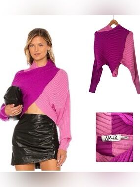 AMUR Twisted Neck Sweater